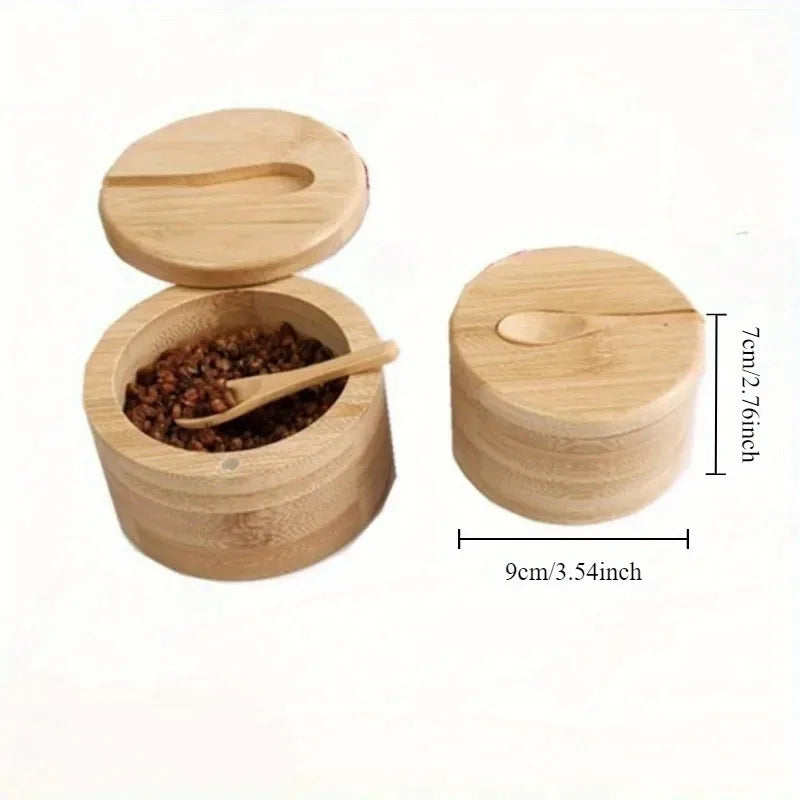 Bamboo Salt & Spice Storage Jar