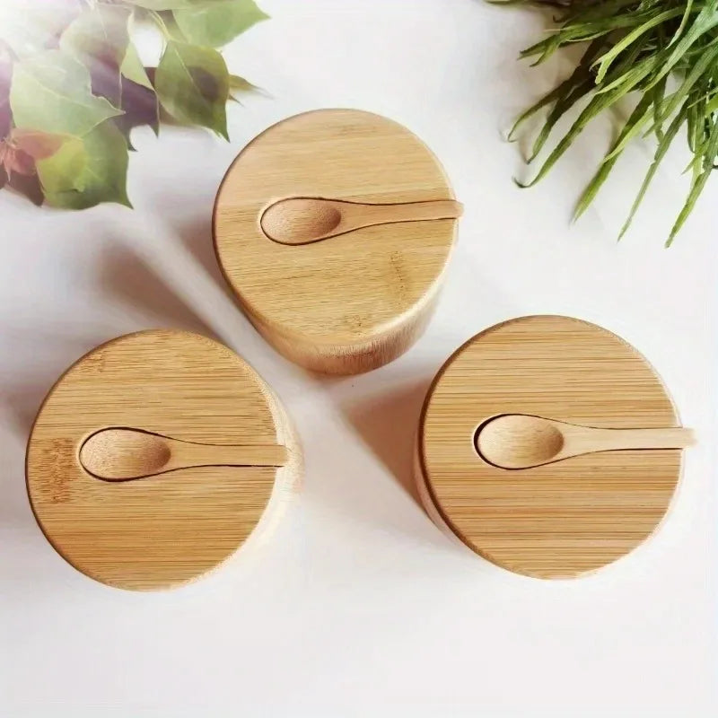 Bamboo Salt & Spice Storage Jar