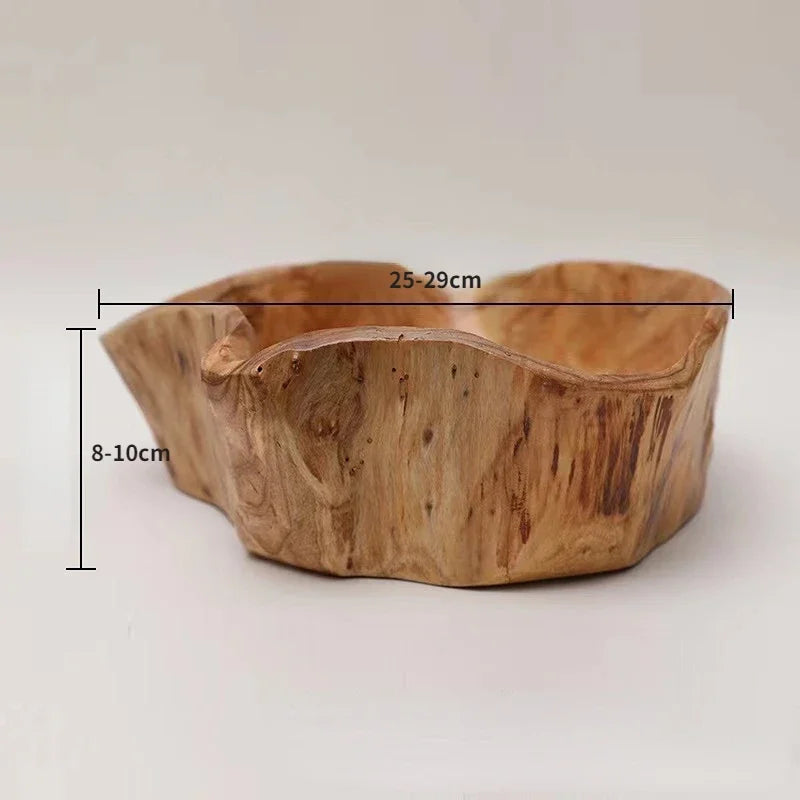 Handmade Natural Wood Serving Bowl