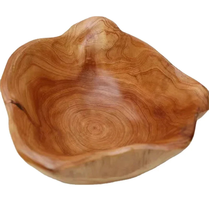 Handmade Natural Wood Serving Bowl