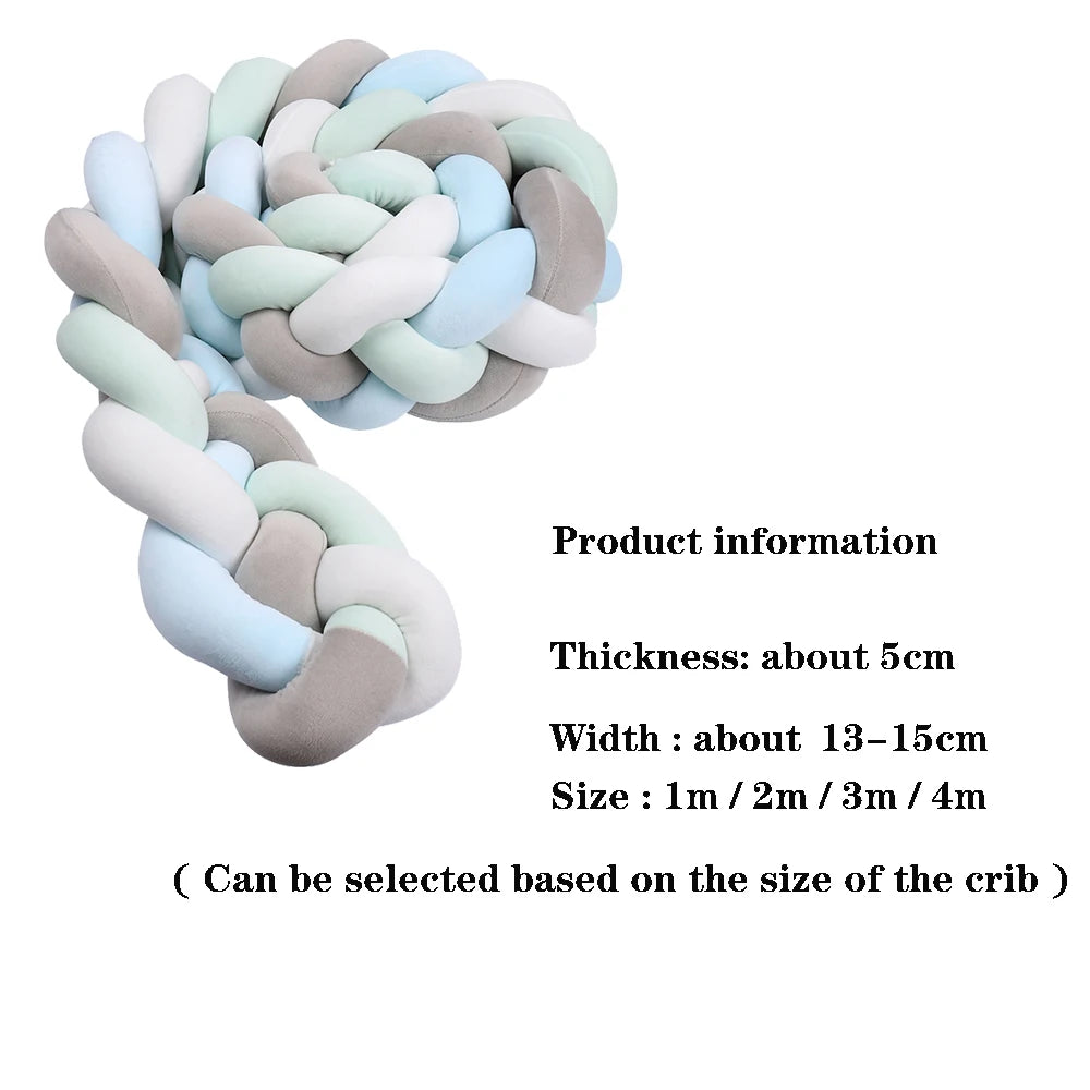 Braided Crib Bumper Cushion