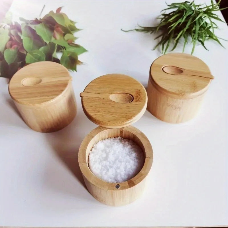 Bamboo Salt & Spice Storage Jar