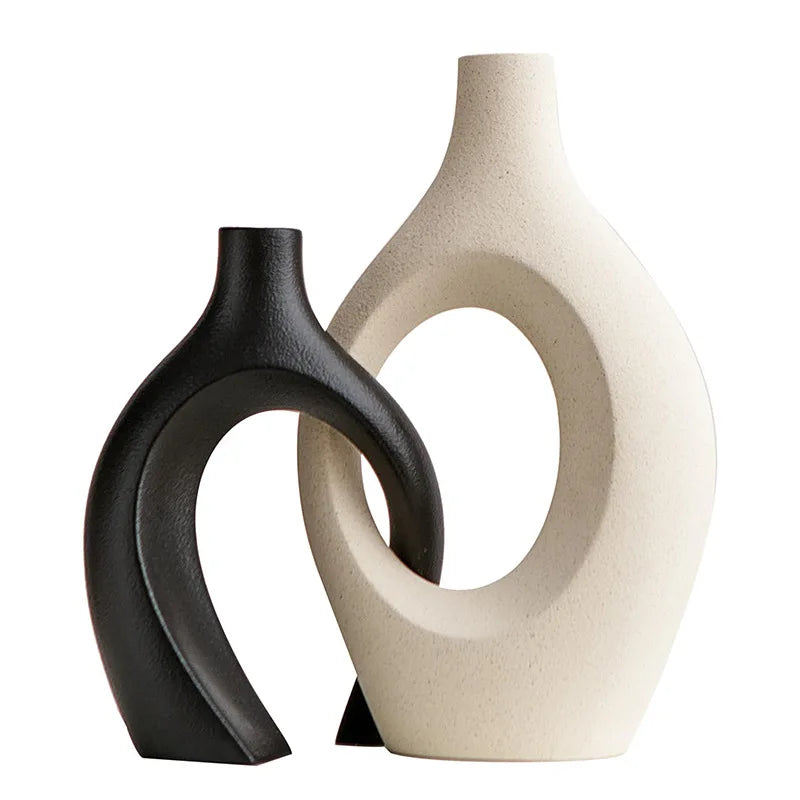 Modern Ceramic Hug Vase Set