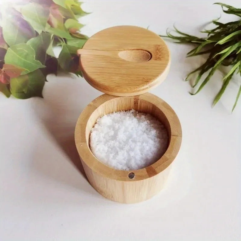 Bamboo Salt & Spice Storage Jar